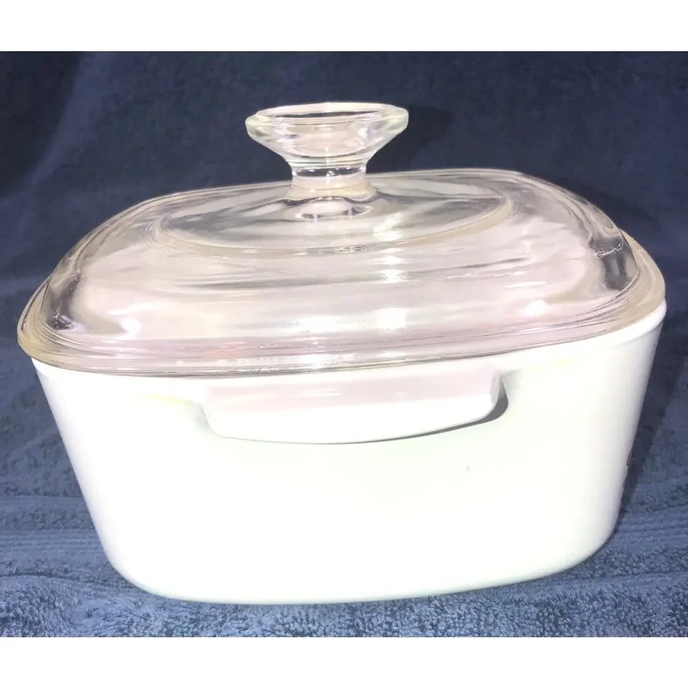 CorningWare 1.5 Quart Square Casserole Dish Lid Blue Birds A-1 1/2- B
